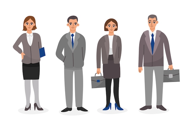 Free vector business people in suits