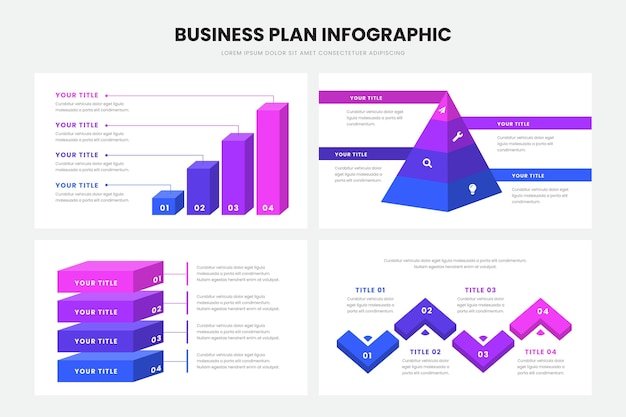 Free Vector business plan infographic style