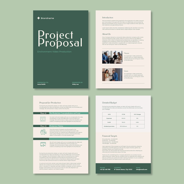 Business proposal template design