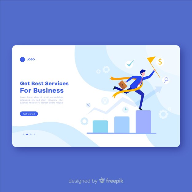 Business services landing page template