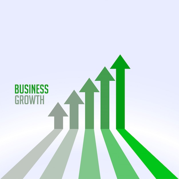 Free Vector business success and growth chart arrow concept