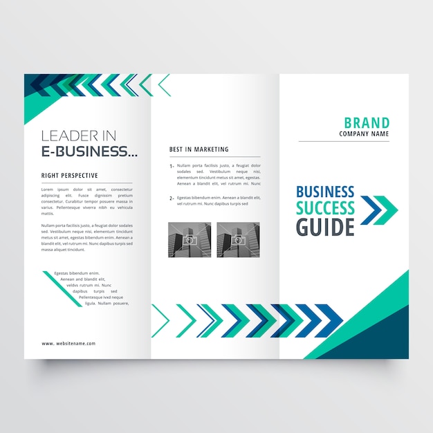 business tri fold brochure template design 