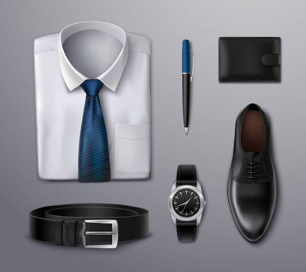 Free vector businessman apparel accessories