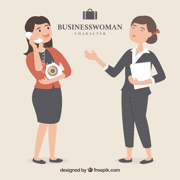 Free Vector businesswoman characters in different situations