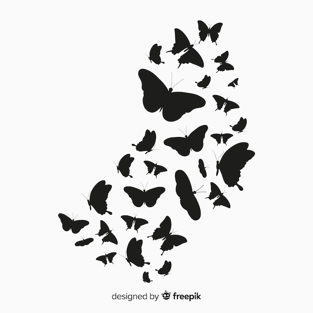 Free Vector butterfly swarm background