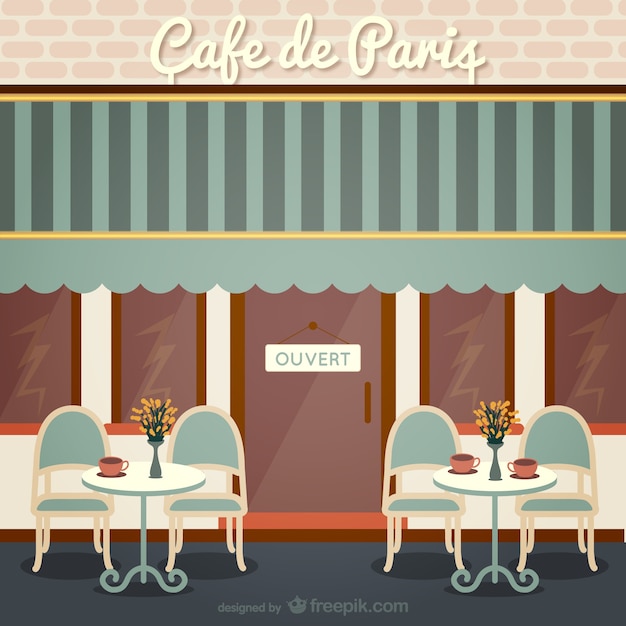 Free vector cafe de paris