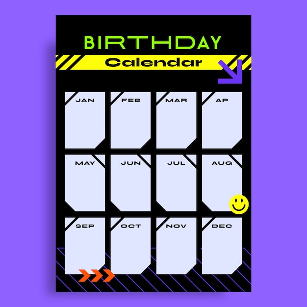 Calendar design template