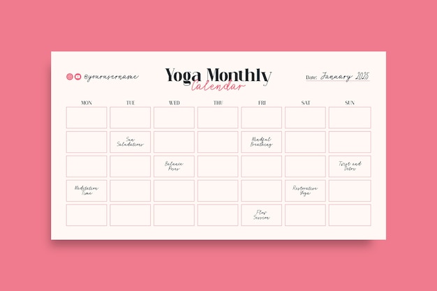 Calendar design template