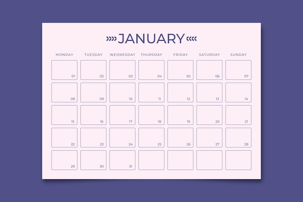 Calendar template design