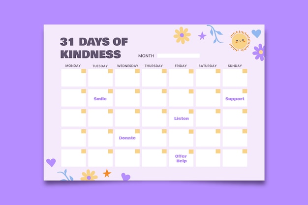 Calendar template design