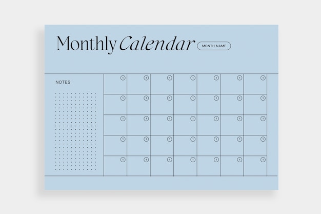 Calendar template  design