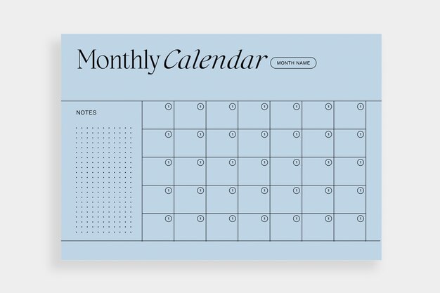 Calendar template  design