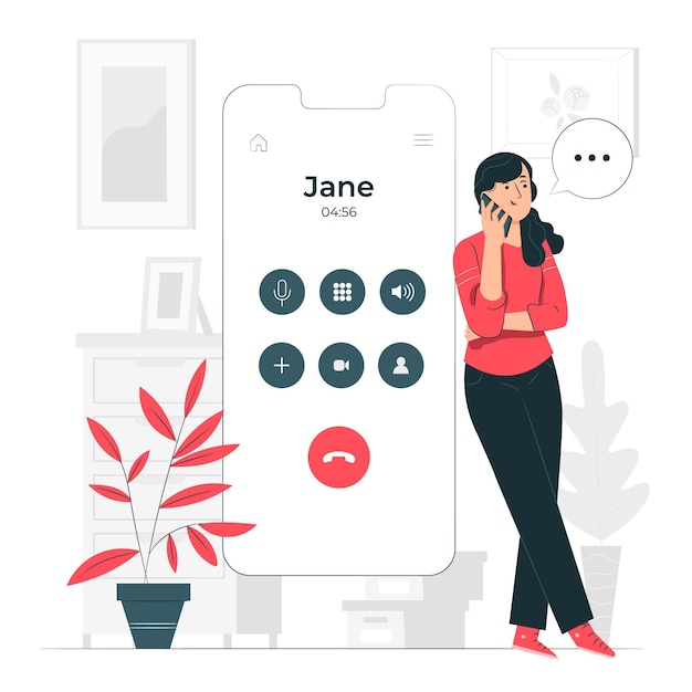 Free Vector calling concept illustration