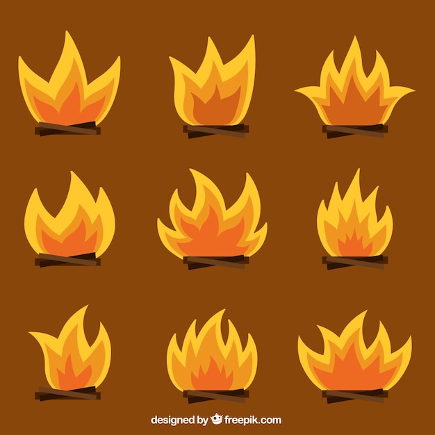 Free Vector campfires set