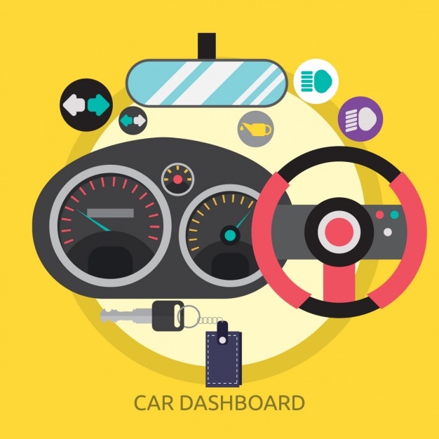 Free Vector car dashboard background design