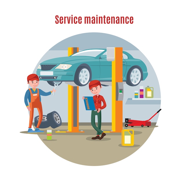 Free Vector car maintenance service concept