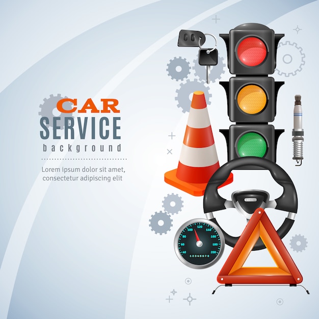 Free Vector car service background 