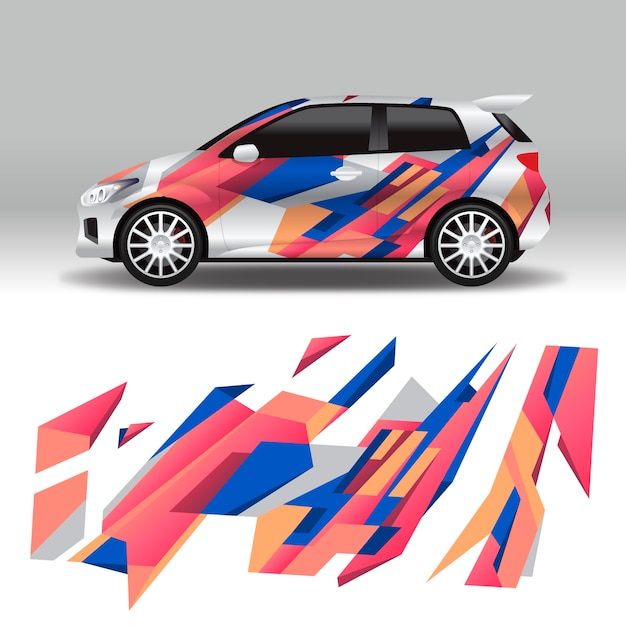 Free Vector car wrap design