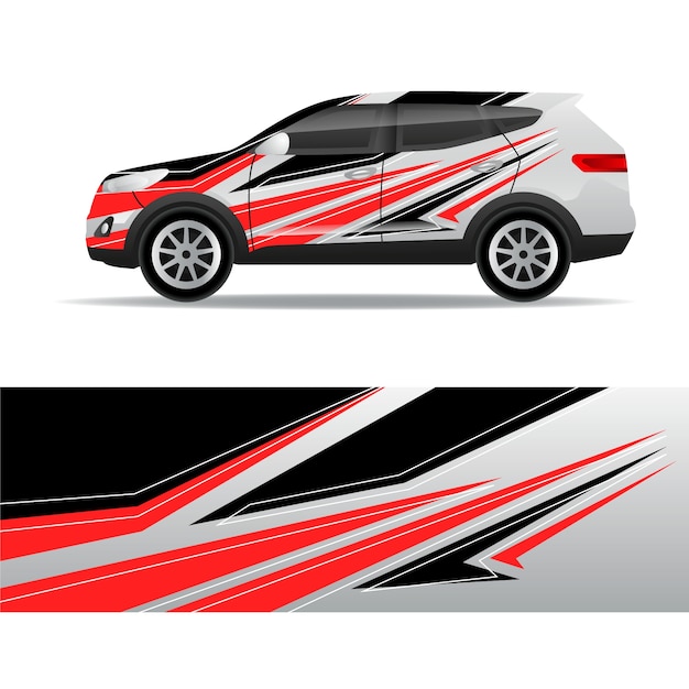 Free Vector car wrap design