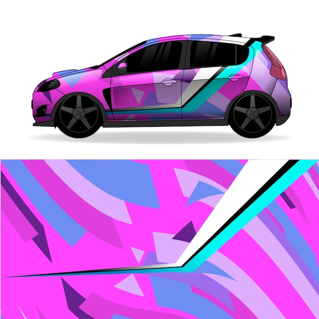 Free Vector car wrap geometric design