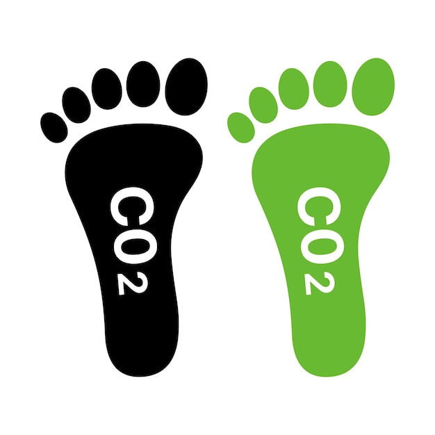 Carbon Footprint Green And Black