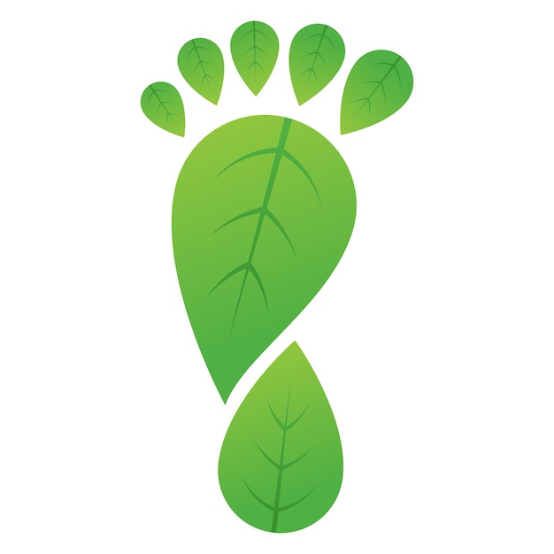 Carbon Footprint Made Of Leaves