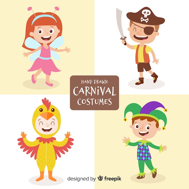 Carnival characters in costume