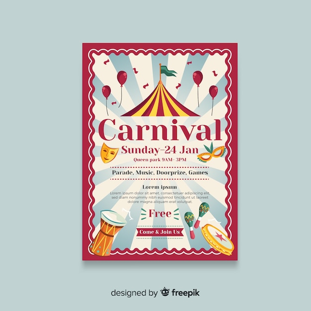 Carnival party poster template