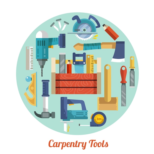 Free Vector carpentry tools set