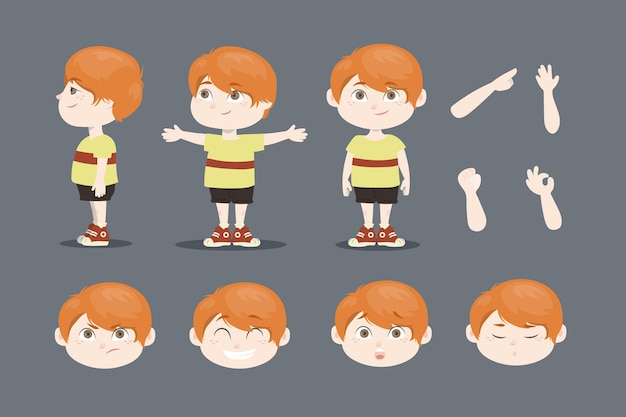 Free Vector cartoon character animation frames