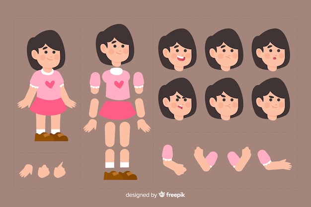 Free Vector cartoon character for motion design