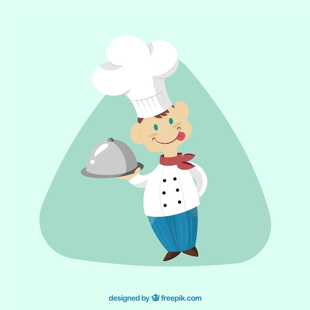 Free vector cartoon chef