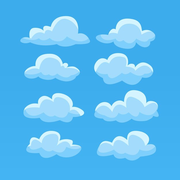 Cartoon cloud collection