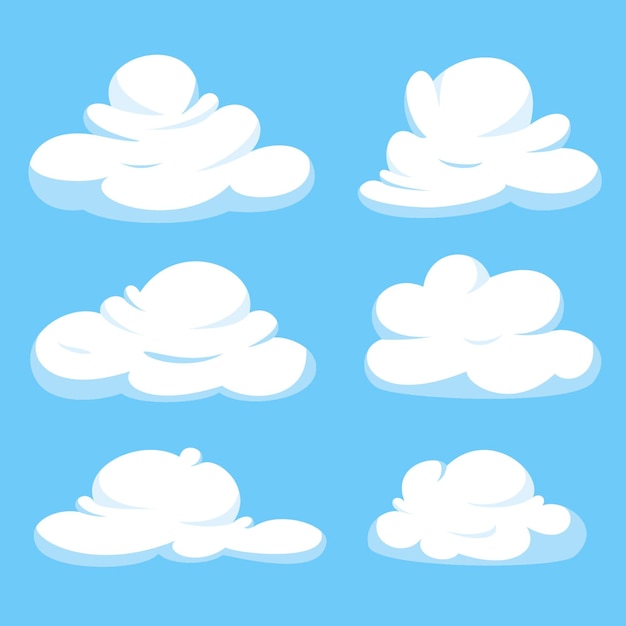 Free Vector cartoon clouds collection