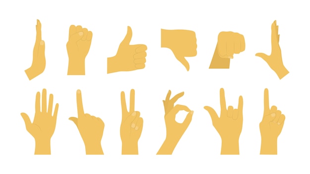 Free Vector cartoon hand gestures set