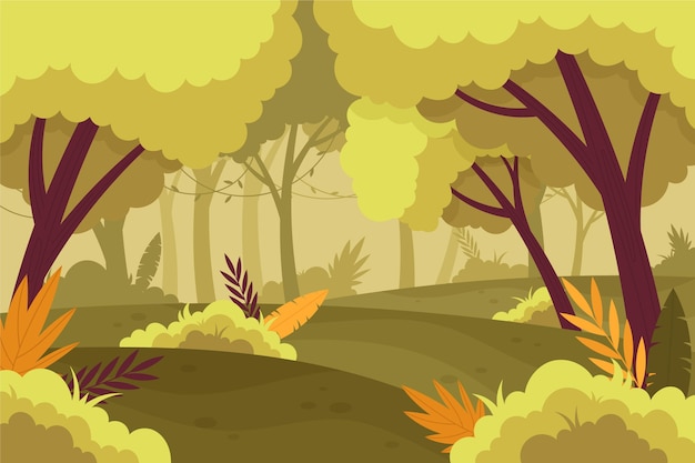 Free vector cartoon jungle background