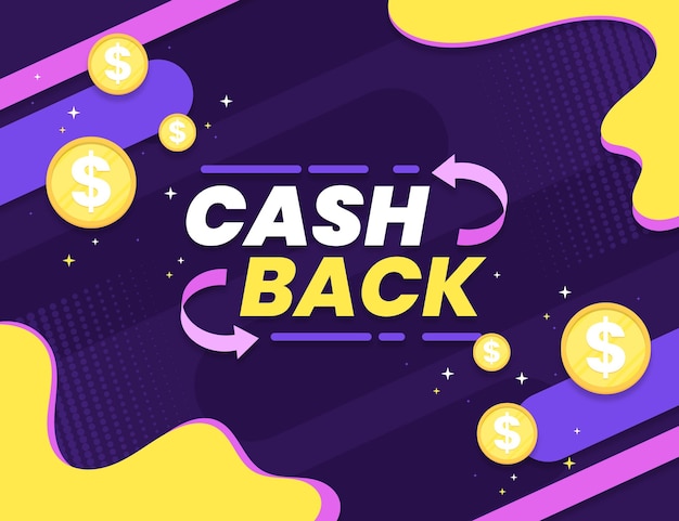 Free Vector cashback banner template