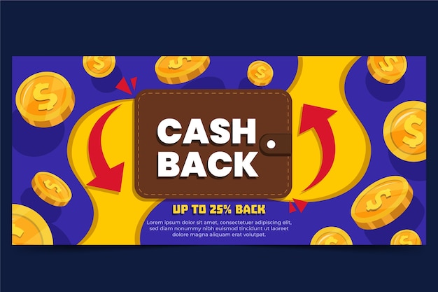 Free Vector cashback banner template