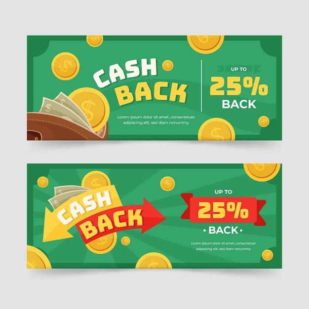 Free Vector cashback banner template