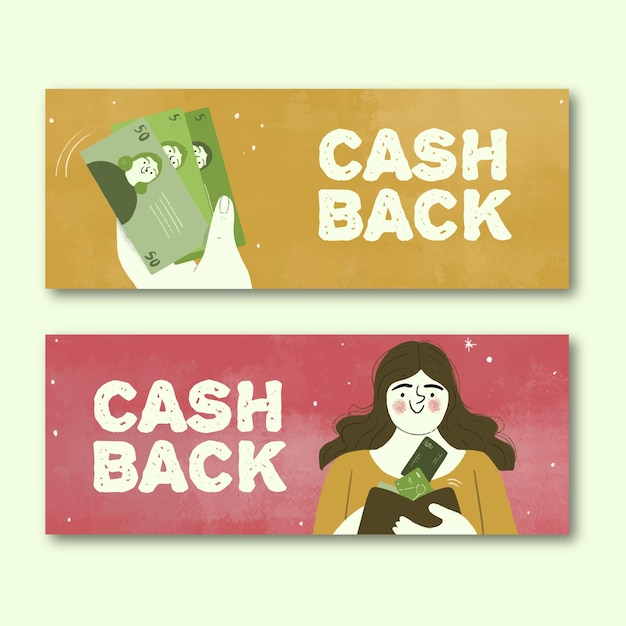 Free Vector cashback banner template