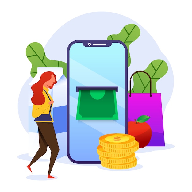 Free vector cashback concept illustration style