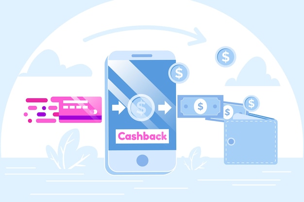 Free Vector cashback concept