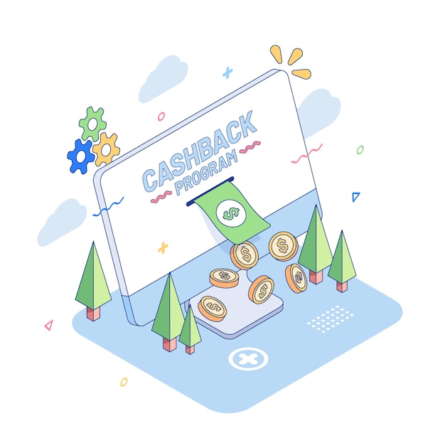 Free Vector cashback concept