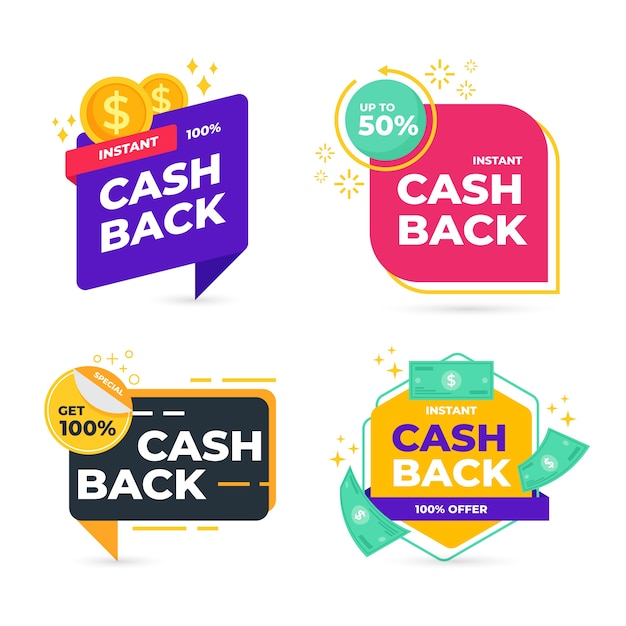 Free Vector cashback labels