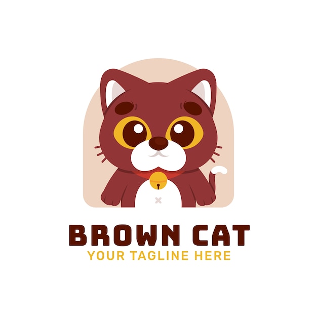 Free Vector cat logo design template