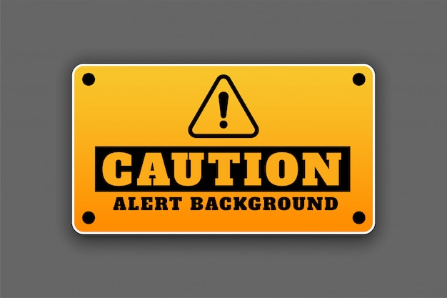 Free Vector caution alert background signage attention sign design