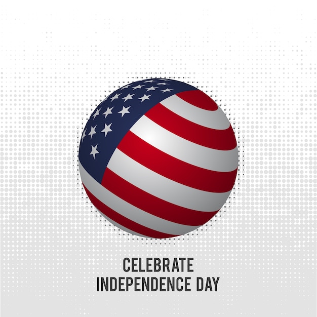 Free Vector celebrating independence day usa