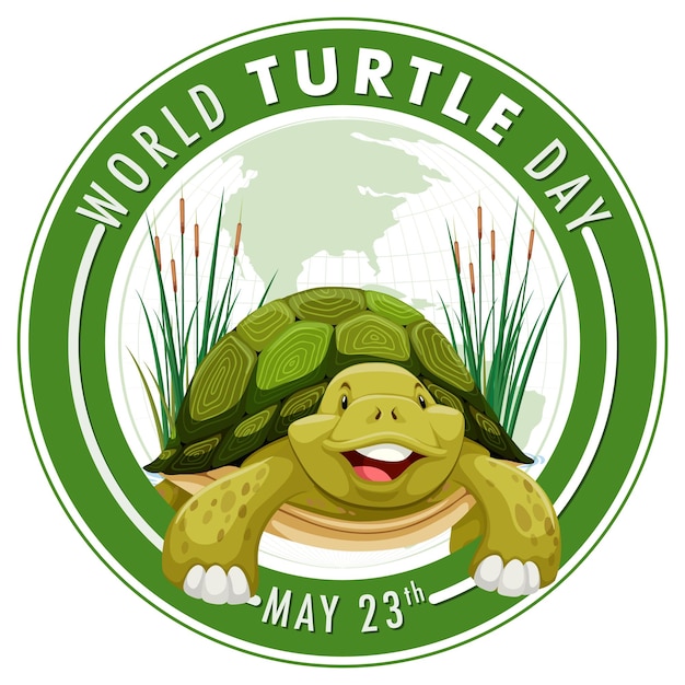 Free Vector celebrating world turtle day illustration