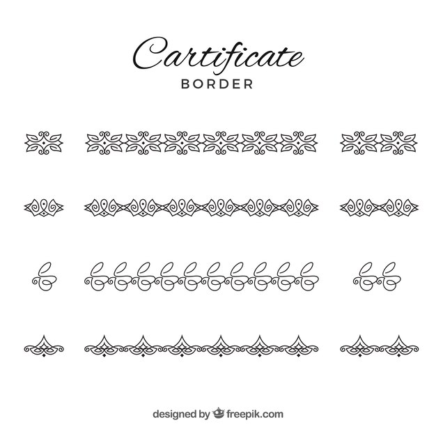 Certificate border with ornamentation