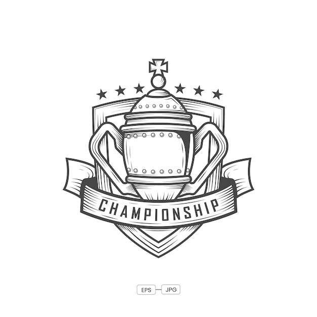 Free Vector championship trophy vector logo design